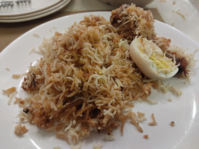 Hyderabadi biryani as served at Hotel Sohail, Malakpet